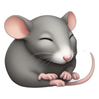 sleeping rat sticker