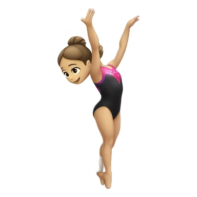 Gymnast on beam sticker