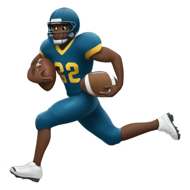 football player running with ball sticker