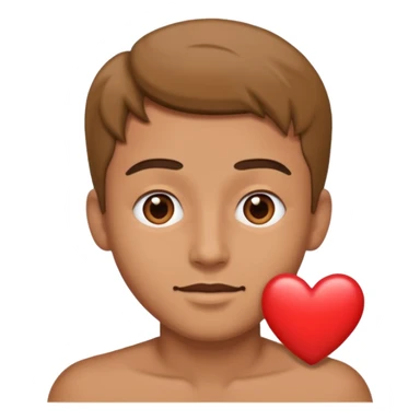 man with heart eye sticker