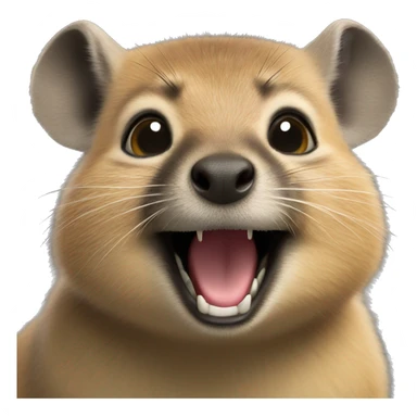 Hyrax smiling  sticker
