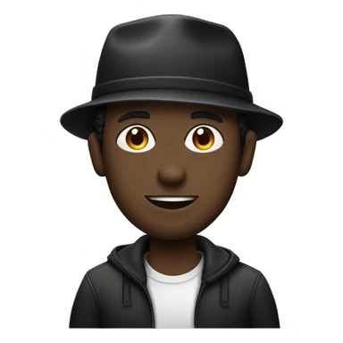 hombre de negro con gorra y mascara negra sticker