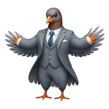 Pigeon in Suit Levitating sticker