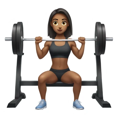 Gym girl benchpress  sticker