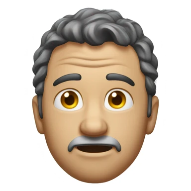 Photorealistic man scratches his head in confusion sticker