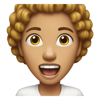 Woman yelling “go baby!” sticker