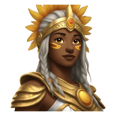 warrior, sun goddes sticker
