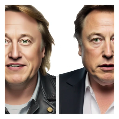 Elon musk vs Gérard Depardieu sticker