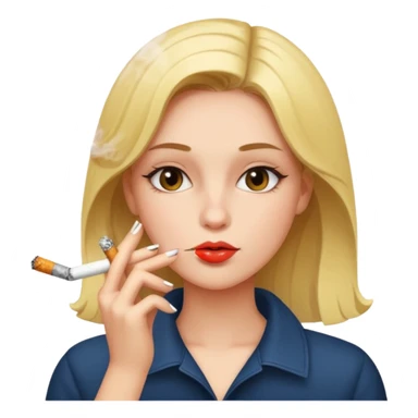 Girl smoking sticker