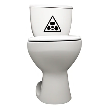 nuclear sign in the toilet sticker