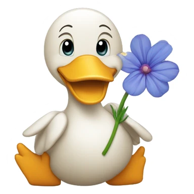 Ente mit Blume  sticker