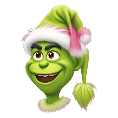 Pink grinch sticker