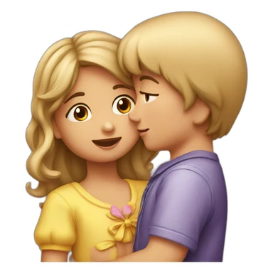 Beso niño a niña sticker