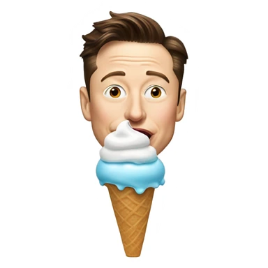 elon musk licking ice-cream sticker