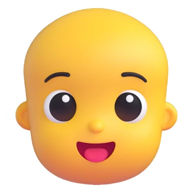 a baby, 3D emoji style sticker