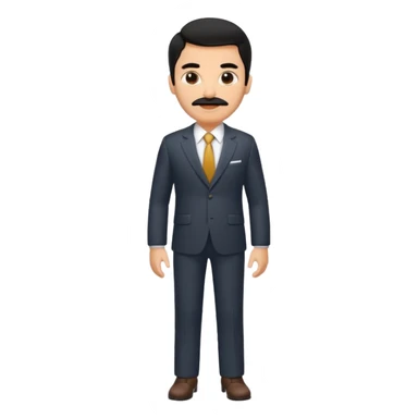 full body manly Tom Buchanan from The Great Gatsby, black hair, not too bushy mustache sticker