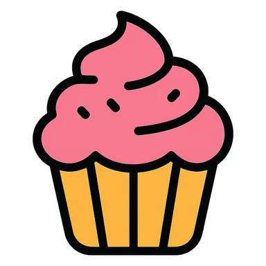 cupcake with pink icing sticker
