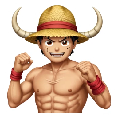 Luffy fighting Kaifo sticker