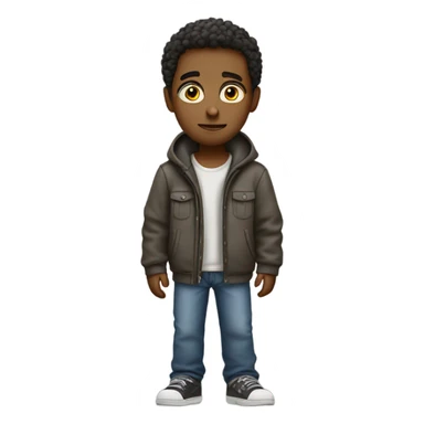 serious boys in city setting sticker