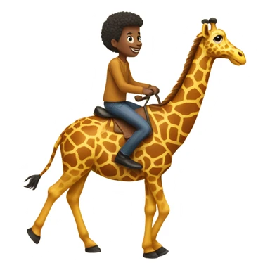 Person riding a giraffe sticker