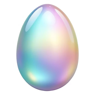 Sparkly glossy glittery Pastel iridescent glass crystal egg sticker