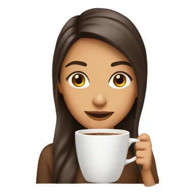 Una chica bebiendo café sticker