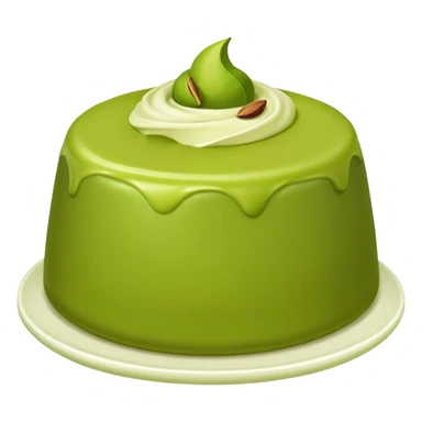 Normal green pudding emoji WITHOUT PLATE OR CONTAINER. sticker