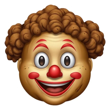 poop clown sticker