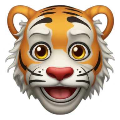 tiger clown sticker