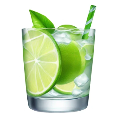 Gin and tonic with lime sticker