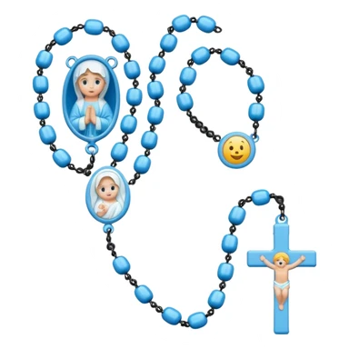 an all baby blue rosary emoji sticker