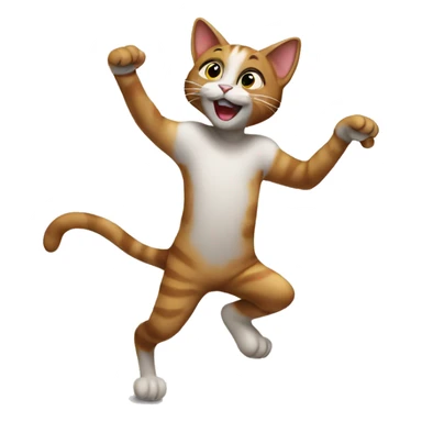 Dancing cat sticker