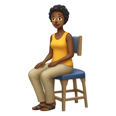 mom sitting neer palm sticker