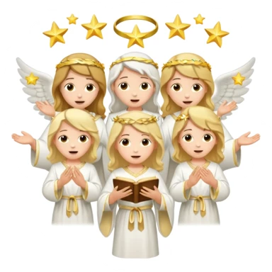 singing choir angel sticker