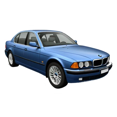 2000 BMW 740iL blue sticker