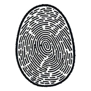 ink finger print on paper sticker