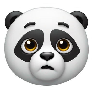 Panda making a judgmental face sticker