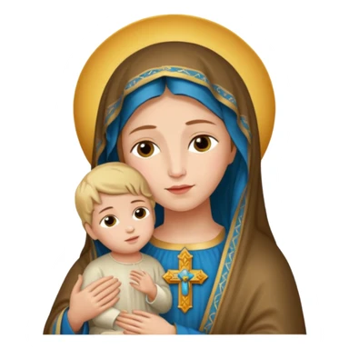 Virgen María con niño Jesús sticker