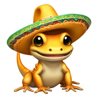 Salamander wearing a sombrero  sticker