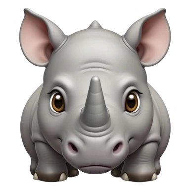 cinematic-noble-baby rhinoceros-portrait-emoji,-poised-and-regal,-with-a-massive,-powerful-build-and-a-thick,-deep-set-soulful-piercing-eyes,-simplified-yet-sharp-and-sophisticated-features,-highly-detailed, large eyes sticker
