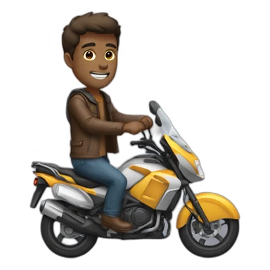 Homem andando de moto sticker