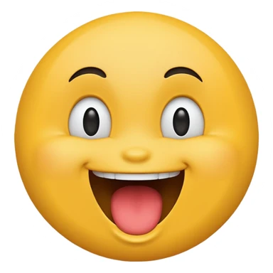 Happy face with mouth open sticker