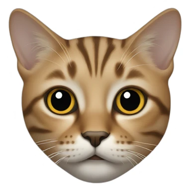 Cat with black area around nose sticker