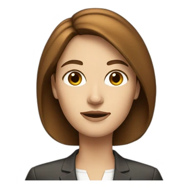 white woman executive with brown hair sticker