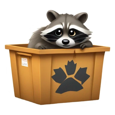 Raccoon in dumpster sticker