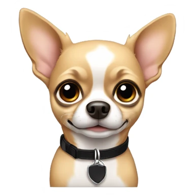 chihuahua with black collar sticker