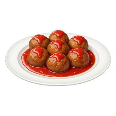 meatballs on plate sticker