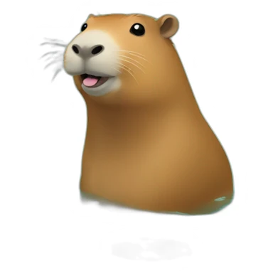 Capybara enjoying hot spring sticker