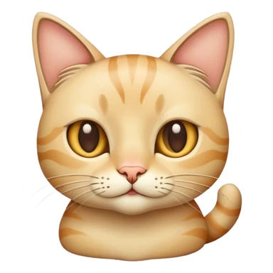 Beige cat sticker