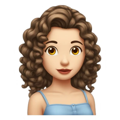 Ragazza dall'aria simpatica con capelli ricci rossi e orecchie da topolino sticker